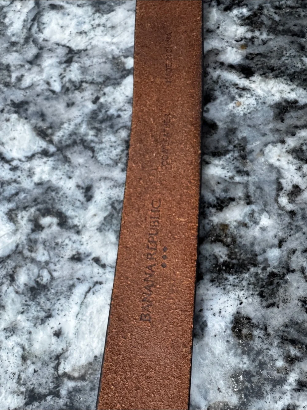 VINTAGE Banana Republic Leather Belt Tan Brass Cow Sz Med  775282 Mens Womens